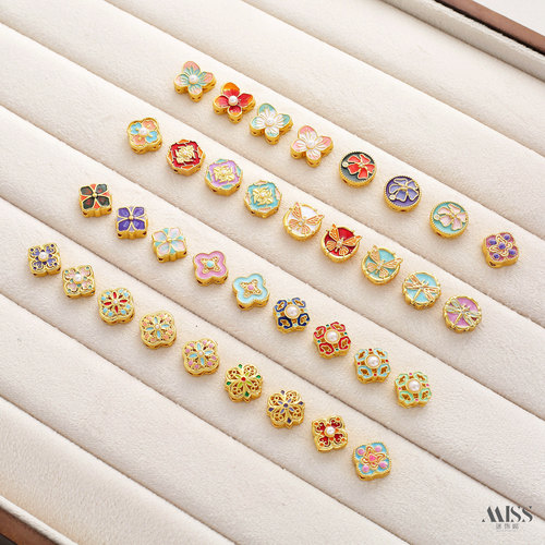 祢饰妮铜镀金高保色隔珠