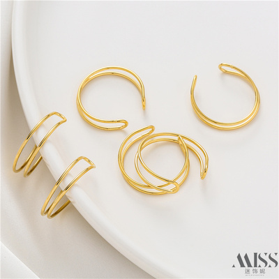 迷饰妮镀金镀银保色戒指圈包邮