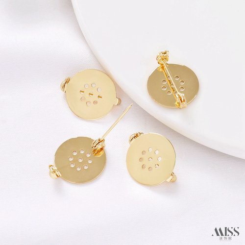 祢饰妮金属包金保色托盘胸针