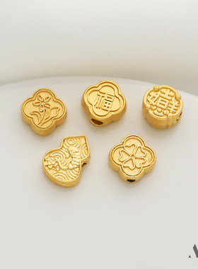迷饰妮金属镀金保色隔珠包邮