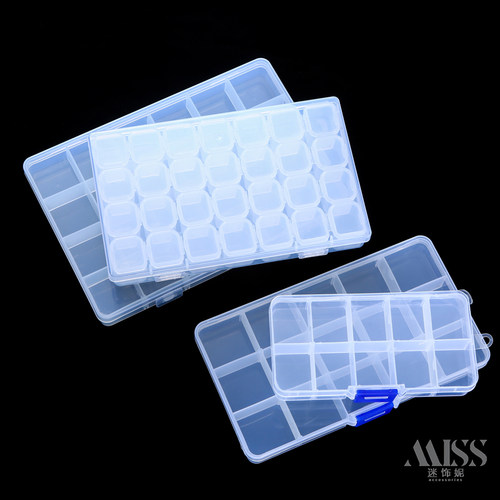 环保透明塑料格子分类手工diy