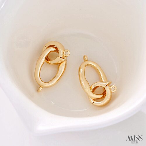 祢饰妮异形双圈连接扣保色久