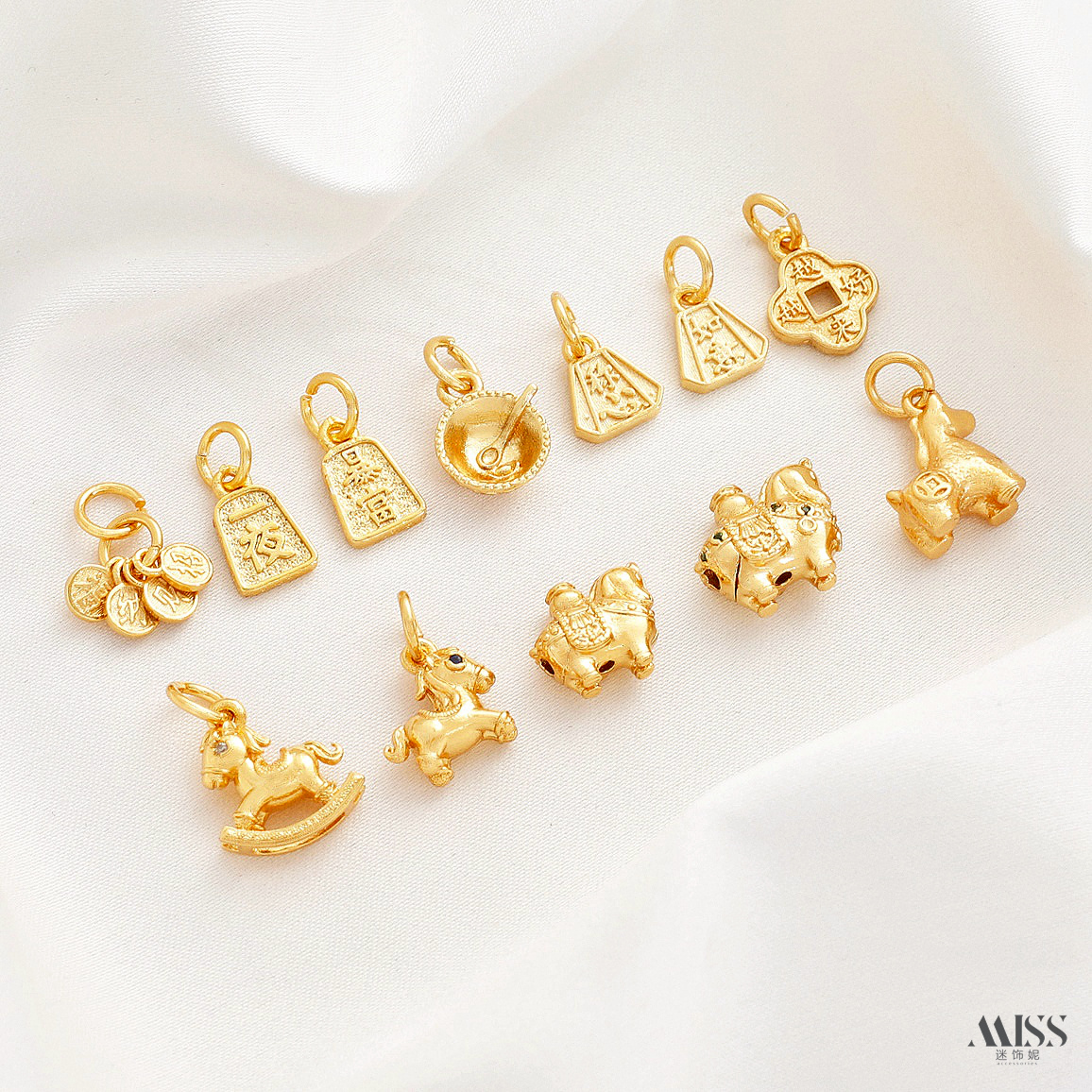 祢饰妮铜镀真金保色小马滴溜