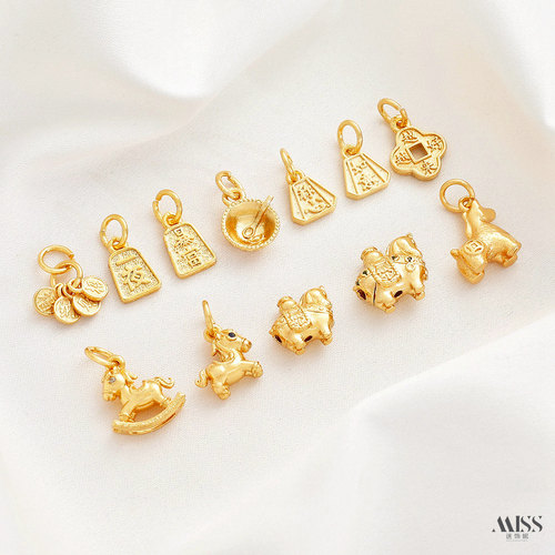 祢饰妮铜镀真金保色小马滴溜