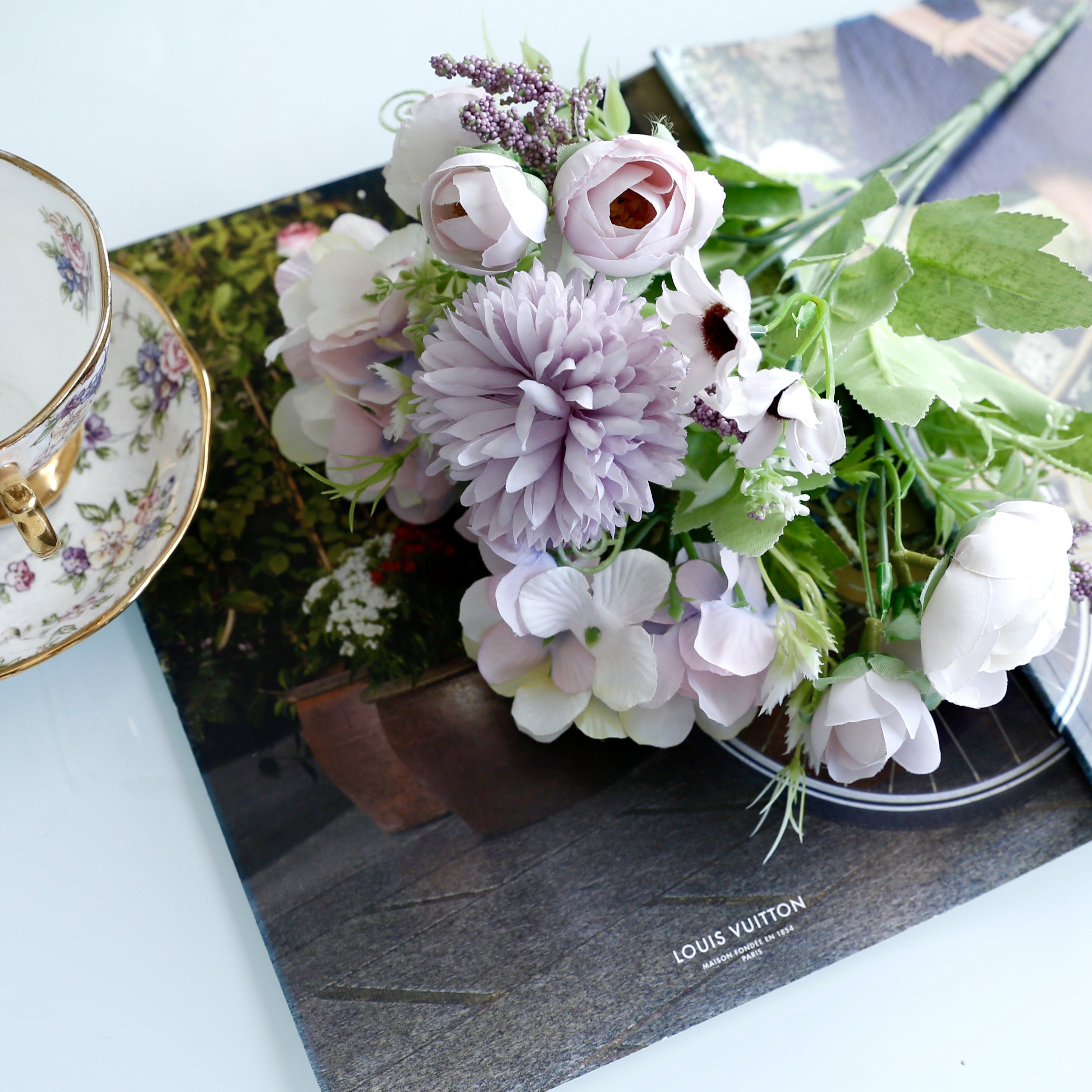 手捧花束仿真花假花新娘结婚纱影楼韩式高档婚礼粉色玫瑰拍照森系