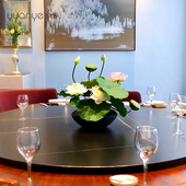 荷花莲花餐桌仿真花荷叶中式 酒店客厅装 饰佛堂供佛摆设件假花盆景