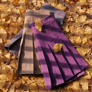 紫色百褶裙女防走光学院风短裙子春夏高腰a字显瘦jk半身裙裤 短款