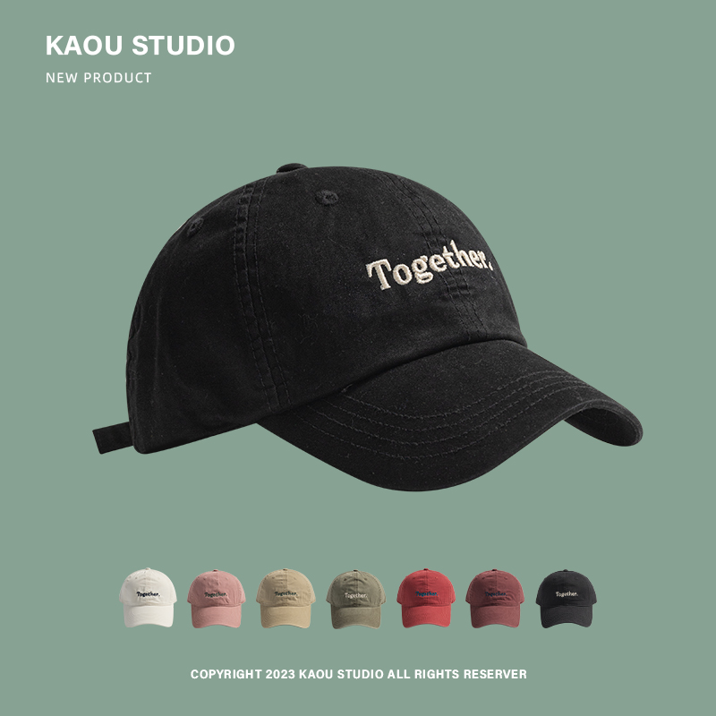 新款韩版鸭舌帽百搭刺绣棒球帽