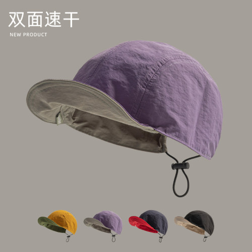 双面戴速干棒球帽软檐薄款