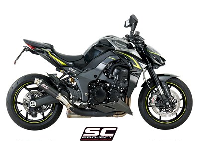 重G社SC排气川崎Z1000改装排气KAWASAKI Z1000 钛合金碳纤维尾段