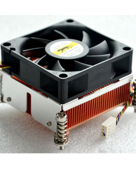 金钱豹2U1150/1155/1156/1151散热器CPU风扇正吹铜1200温控4PIN