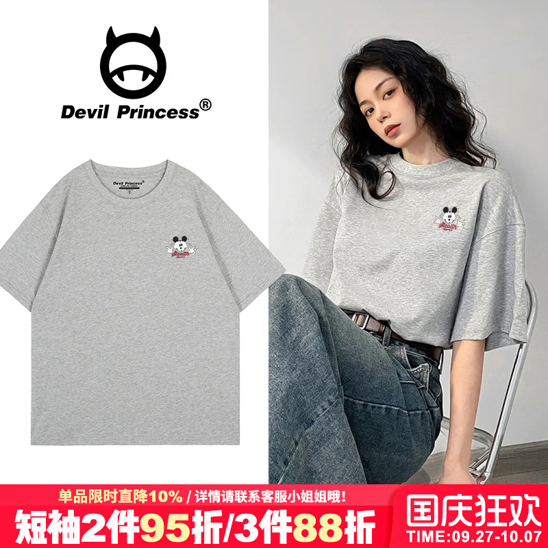 短袖小众卡通简约风街头潮牌