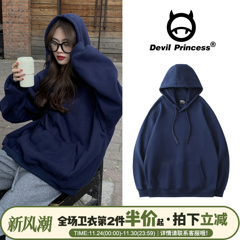 春秋美式vintage情侣装薄款