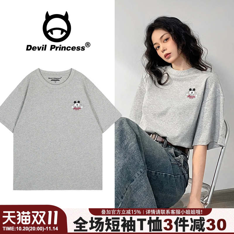 短袖小众卡通简约风街头潮牌