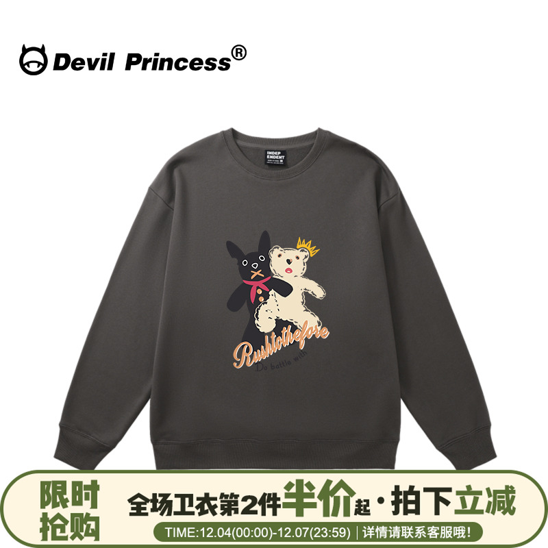 宽松大版小众卡通潮牌卫衣