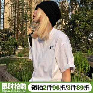 超火ins风高级感宽松白色短袖t恤女2026夏季新款打底衫半袖上衣潮