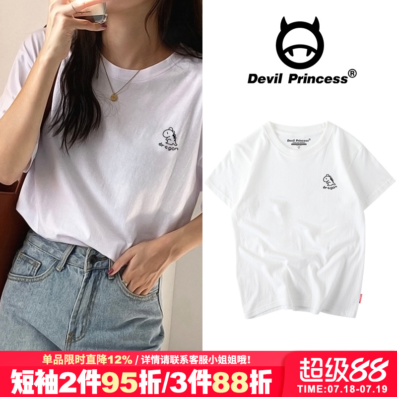 日系少女风白色t恤宽松韩版ins潮