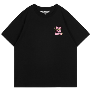 韩系校园风甜妹百搭黑色正肩t恤女短袖宽松通勤纯棉打底衫上衣夏