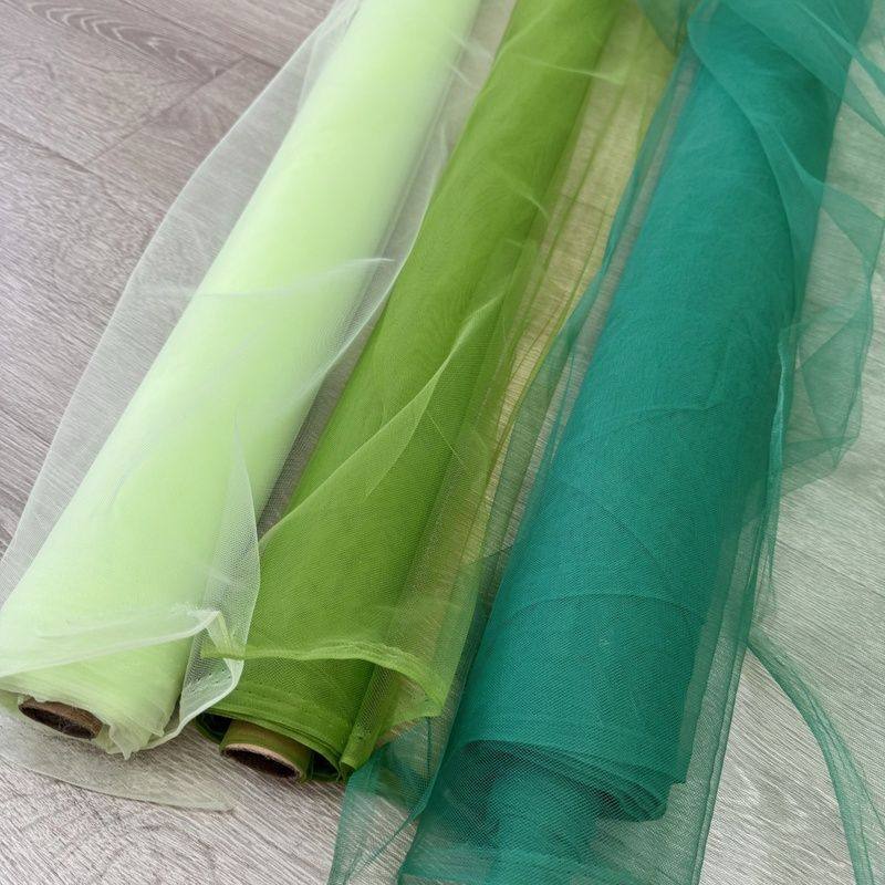中硬绿色瑞士网纱diy蓬蓬硬网透明面料服装造型网纱婚庆装饰纱幔