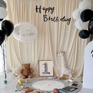 韩系法式复古杏色奶油香槟色布幔婚庆周岁场景布置影楼摄影背景布