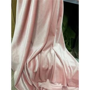 加厚丝绒紫色婚庆布置纱幔布幔浅牛油果绿墨绿面料婚纱礼服布料