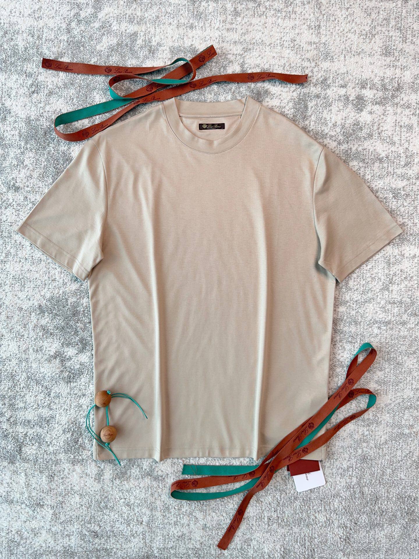 LP2025 spring and summer hot RAY simple solid color signature embroidery fashionable and versatile old Qian style round neck short-sleeved T-shirt
