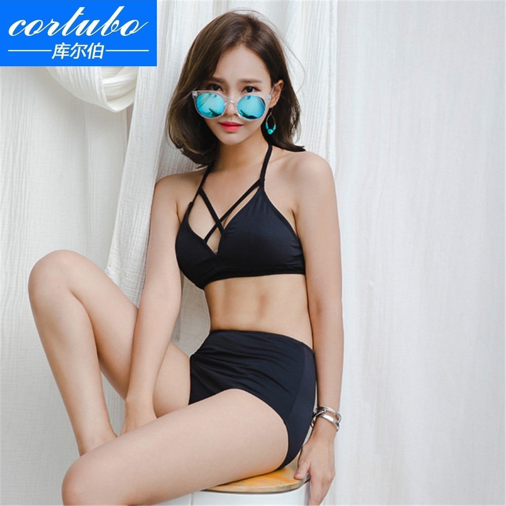 [cortubo库尔伯旗舰店比基尼]CORTUBO2018韩版黑色性感比月销量0件仅售680.4元