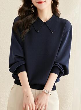 拼接长袖t恤女春装2026年新款洋气小衫内搭打底衫大码娃娃0110r1