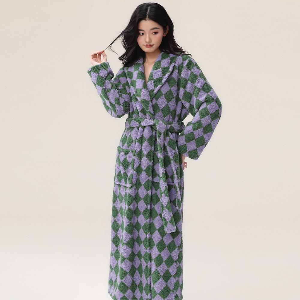 秋冬睡袍女款2025新款男浴衣珊瑚绒浴袍长袖睡衣可外穿家居1009c