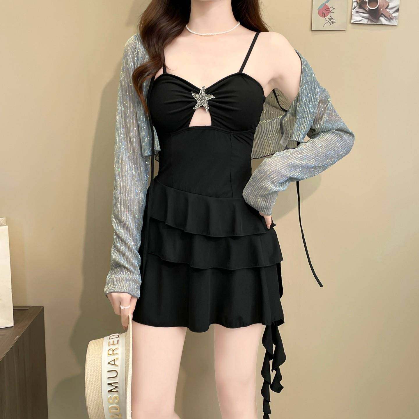 泳衣女2026新款连身长袖带开衫裙式遮肉保守高级赶温泉泳装0119r,运动/瑜伽/健身/球迷用品,连体泳衣,淘宝优惠券,粉丝福利购,淘宝优惠卷