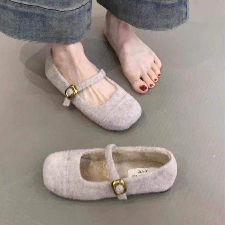 春季平底毛毛鞋女外穿2026新款加绒玛丽珍女鞋法式温柔晚晚0117z,女鞋,浅口单鞋,淘宝优惠券,粉丝福利购,淘宝优惠卷