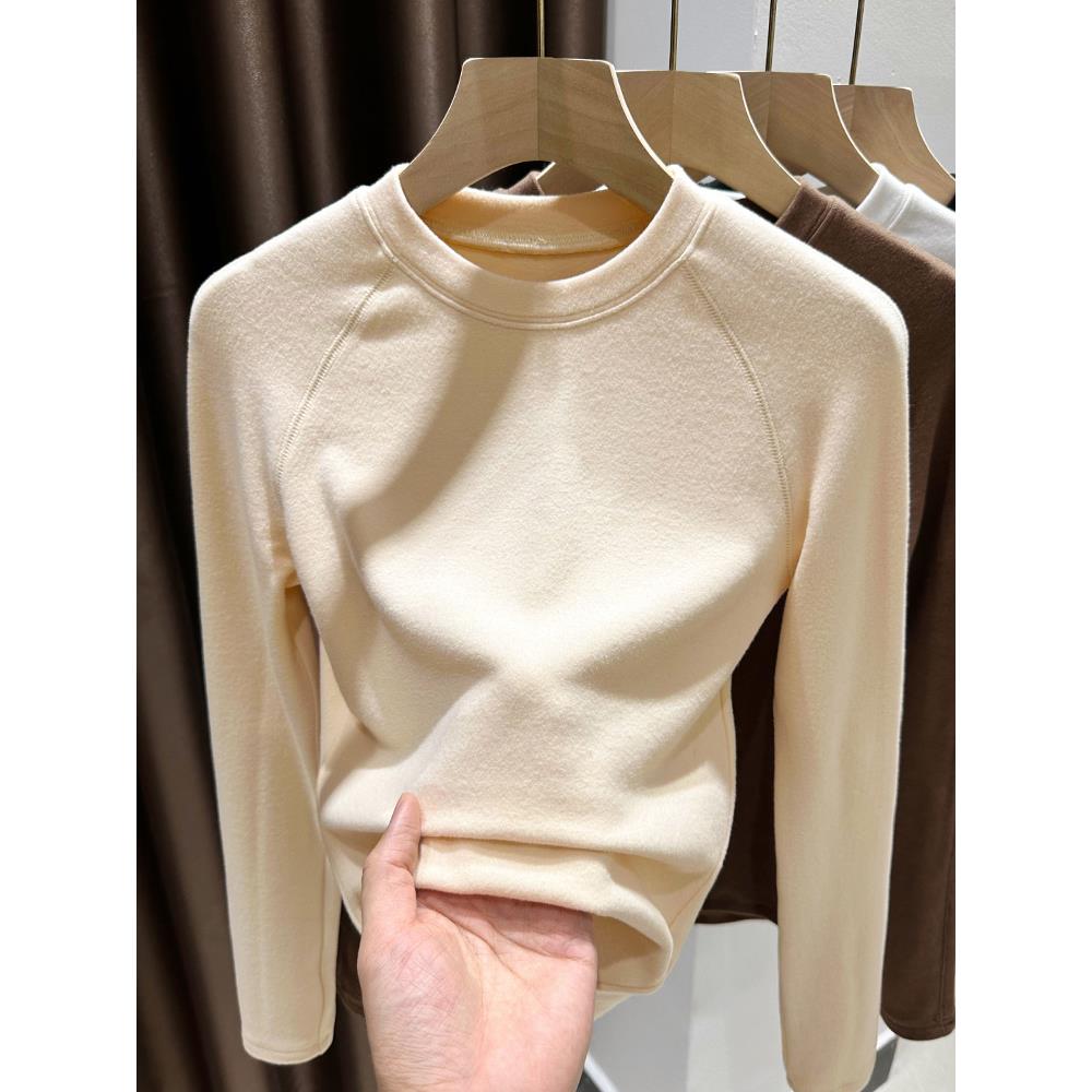 专为冬女士的小圆领双面德国底衫内装澳大拉格兰长袖1208w