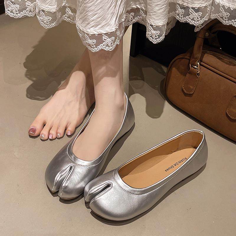 春季感懒人一脚蹬分趾猪蹄鞋女2026年新款平底芭蕾舞单鞋0120e,女鞋,时装靴,淘宝优惠券,粉丝福利购,淘宝优惠卷