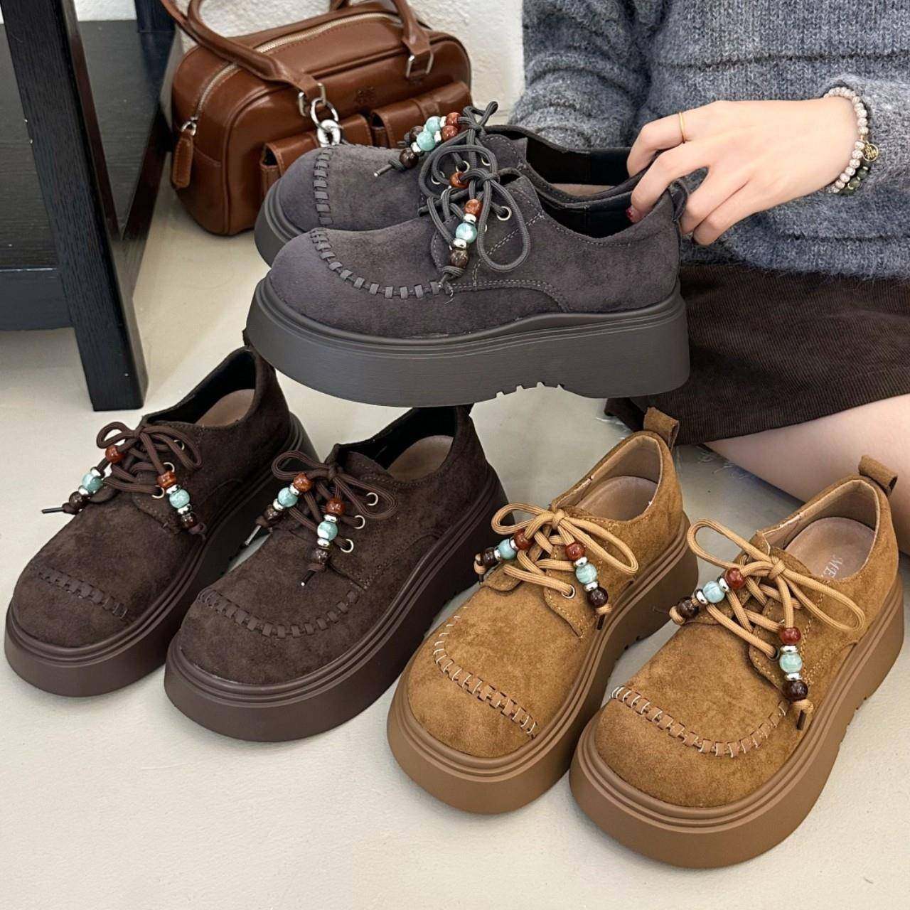 厚底增高勃肯鞋女2026新款春季软底百搭低帮小个子单鞋复古0123r,女鞋,勃肯鞋/软木鞋,淘宝优惠券,粉丝福利购,淘宝优惠卷