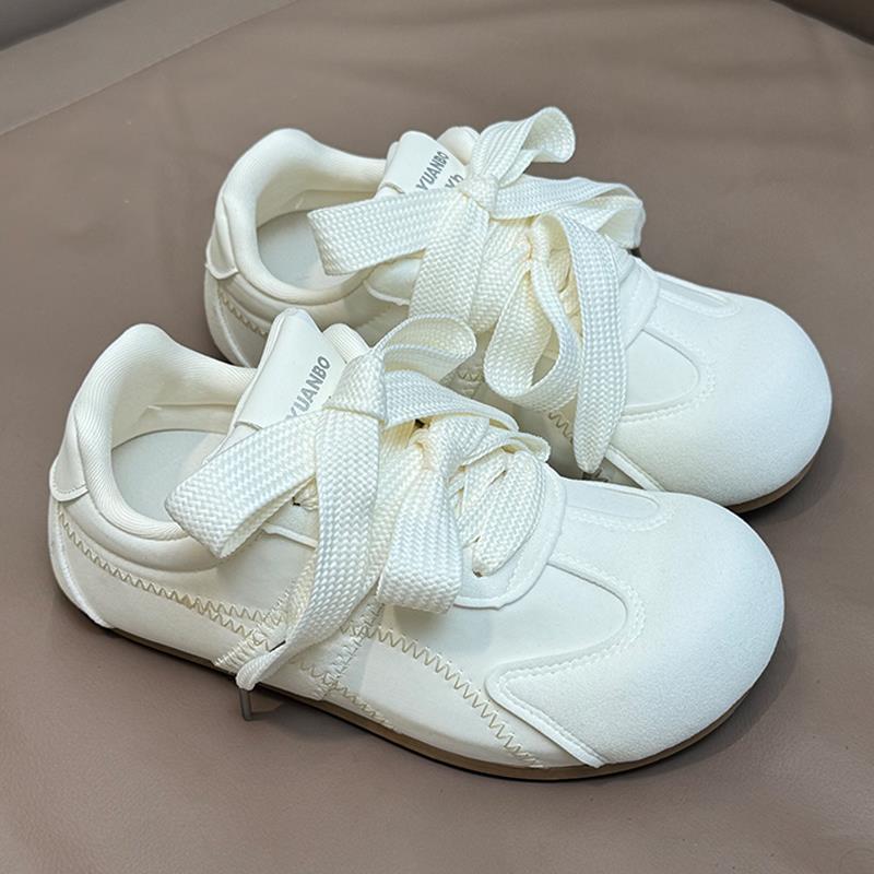 百搭小白鞋2025新款季透气白德训鞋休闲运动鞋4143大码女鞋1114w