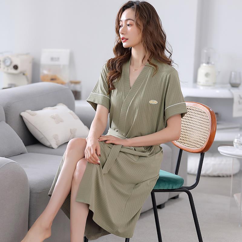 秋冬睡袍女士季中长款2025年新款睡衣浴袍浴衣1009c