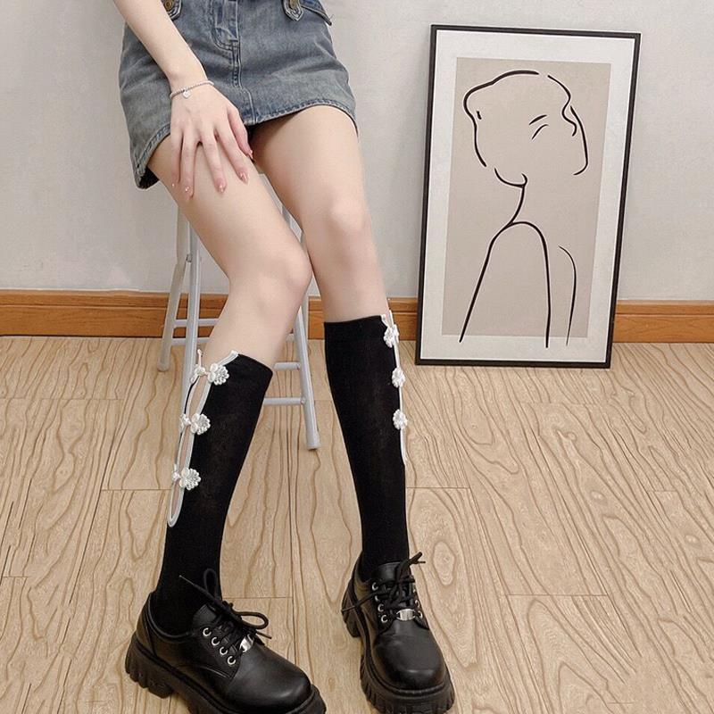 秋冬新中式国风袜子女小腿袜中筒袜潮个短袜1016z