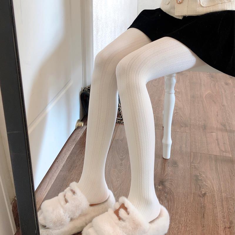 秋冬保暖奶白色连裤袜加绒加厚米白色打底裤袜白丝女1121z