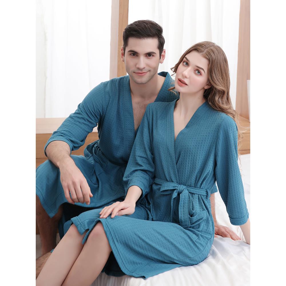 秋冬温泉浴巾情侣沐浴像浴袍男女可穿加大码季浴袍1009c