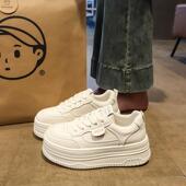 新款 潮0205z 百搭增高松糕运动休闲板鞋 厚底小白鞋 女2026年春季