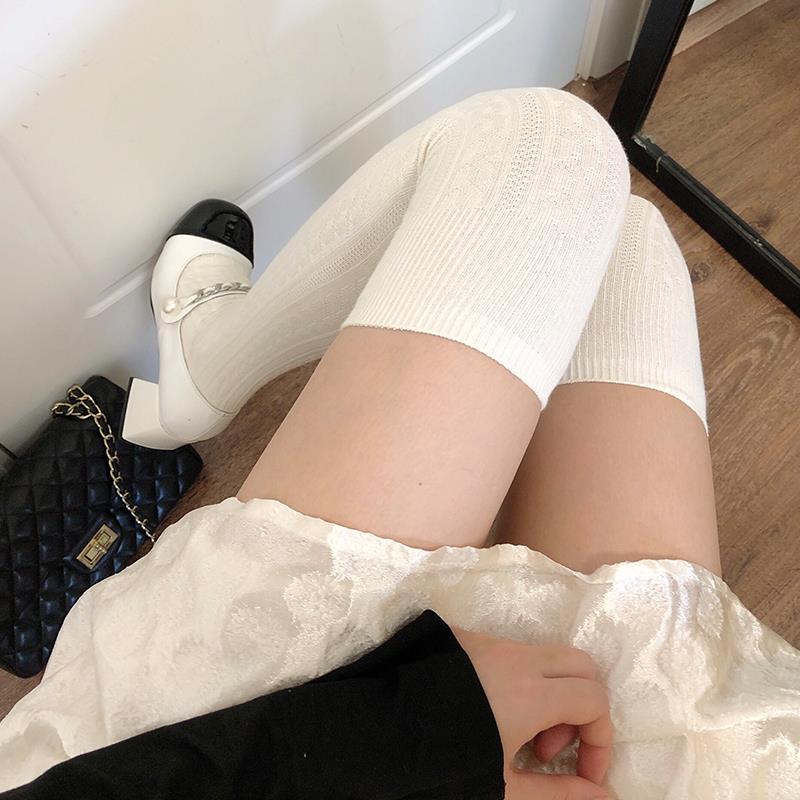 秋冬白色长筒袜过膝大腿袜白色高筒袜袜子中筒袜女1016z