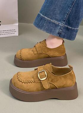 春季全包勃肯鞋女2026年新款厚底增高一脚蹬懒人鞋单鞋乐福0112z