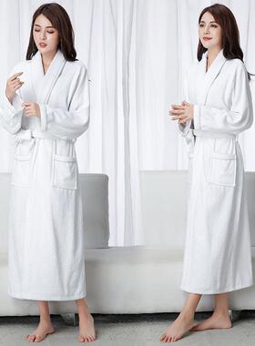 秋冬浴袍女毛巾浴衣四季通用白色睡衣季男睡袍2025新款1009c