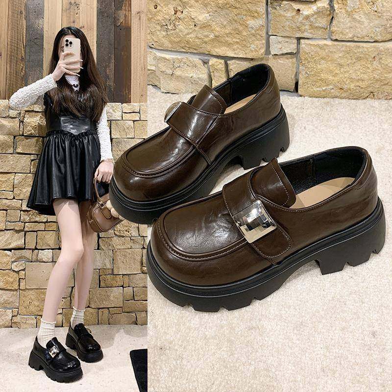 春季英伦风厚底乐福鞋女2026年季新款圆头魔术贴百搭通勤单0117z,女鞋,浅口单鞋,淘宝优惠券,粉丝福利购,淘宝优惠卷