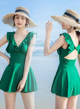 连体泳衣女款游微胖女孩遮肚肉显瘦保守2025新款夏季温泉0302n