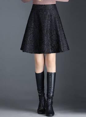 春季黑色a字裙半身裙女2026新款高腰显瘦短裙小个子百褶裙伞0108z