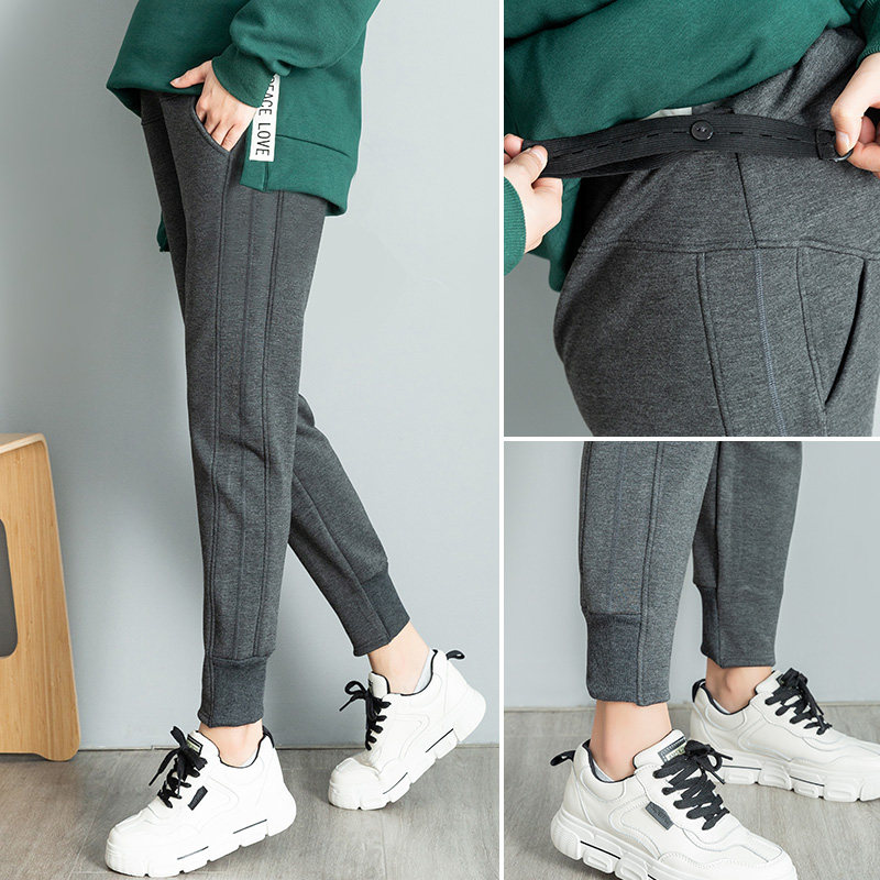 孕妇裤秋冬外穿时尚棉裤子孕妇裤冬季加厚加绒孕妇装秋冬款