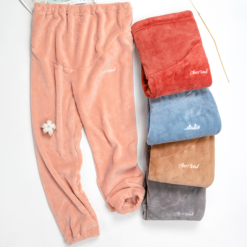 仙女暖暖秋冬款加绒加厚孕妇睡裤
