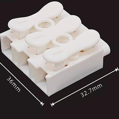 LED按压式自锁快速接线端子大功率3进6出电线连接器接头三进六出