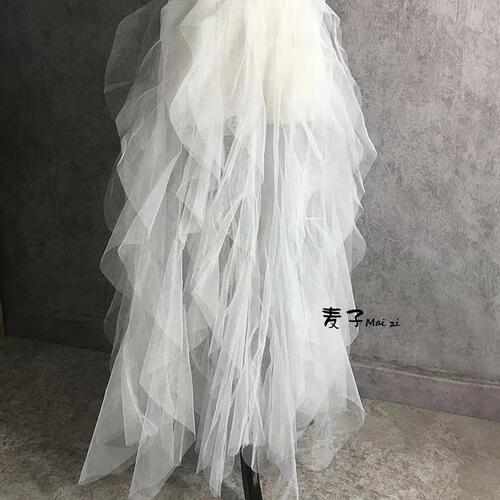 叠叠网纱半裙服装设计师风花边